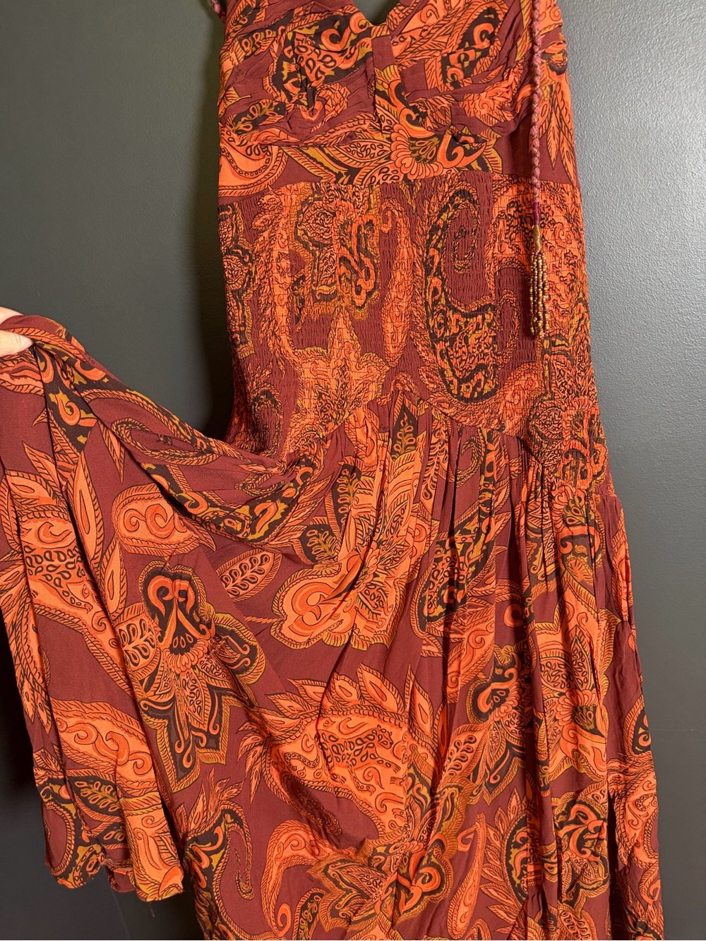 Farm Rio x Anthropologie Drop-Waist Printed Midi Dress | Medium | NWT - Picture 7 of 13
